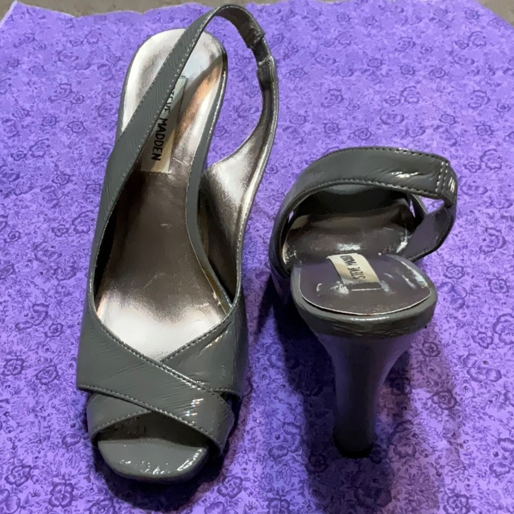 Steve Madden Elegant Gray Slingback Heels